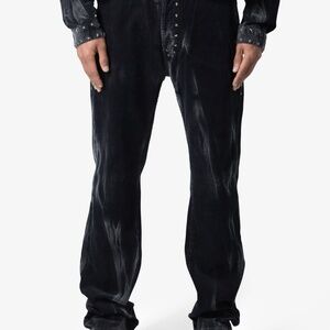 mnml Star Studded Pants - Washed Black Size 42Washed Black / 42